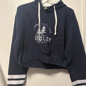 Oura Navy Hoodie with White Drawstrings